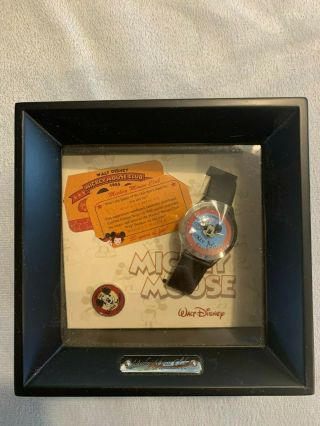 Limited Edition 1955 Disney Mickey Mouse Club 50 Years Of Fun Watch W/ Pin