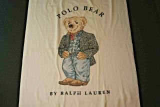 VTG 1990s Polo Ralph Lauren Beach Towel 68 X 35 90s Preppy Bear 2