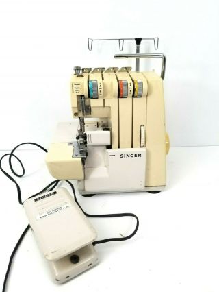 Vintage Singer Serger Sewing Machine 14u52a Made In Japan - Parts Or For Repair