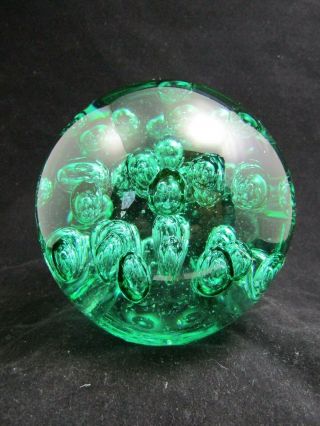 Vintage Art Glass - Large Ann Primrose Murano Controlled Bubble Paperweight - 509 2