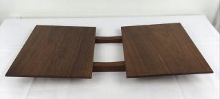Vtg Mid Century Modern Handcrafted Walnut Wood Bible Book Stand Signed Kentucky