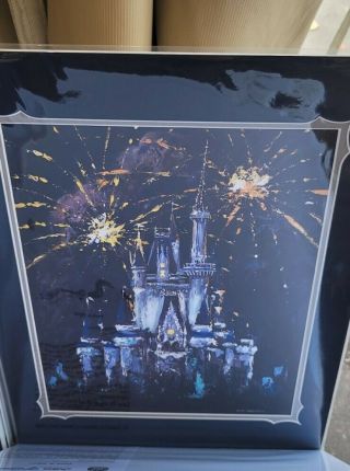 2021 Disney Parks Kim Gromoll Print Cinderella Castle A Magical Night Epcot Arts