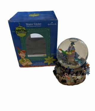 Disney Hallmark Peter Pan Sound & Motion Water Globe 50 Years Special Edition