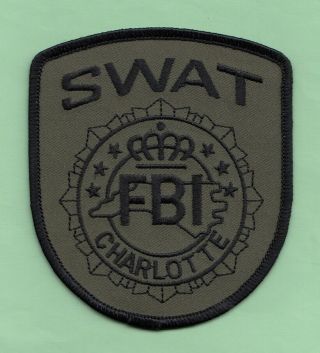 C34 Fbi Swat Charlotte Jttf Subdued Federal Police Patch Ocdetf Hidta Agent