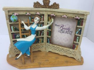 Disney Beauty And The Beast Photo Frame Belle In The Library Rare