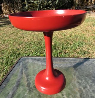 60s Mid Century Modern Tulip Base Style Table / Stand / Tall Footed Bowl Stool