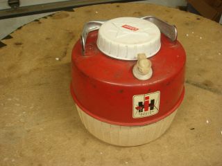 Vintage Red International Harvester Ih Scout Coleman Water Thermos Cooler Jug