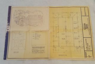 5 Pg Vintage Home Blueprint 1980’s Southern Living Plans “low Country Cottage”