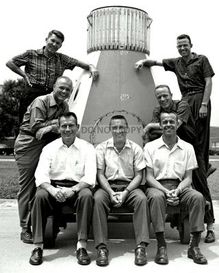Mercury Seven 7 Astronauts - 8x10 Nasa Photo (aa - 703)