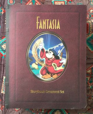 Disney Fantasia Sorcerer Christmas Storybook Ornament Box Set - Ln