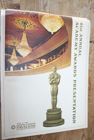 41th Annual Academy Awards Presentation Program 1969 Vintage