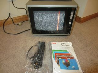 Vintage Rca 9 " Retro Portable Xl - 100 Tv Television - Great Gaming Ac/dc