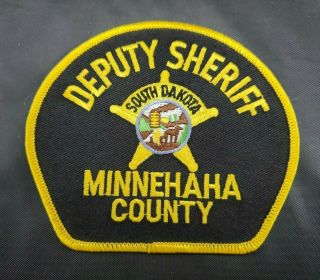 Discontinued Police Patch Deputy Sheriff Minnehaha County South Dakota 4.  25 "