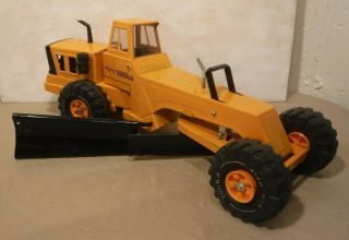 Vintage Mighty Tonka Road Grader With Side Blade Pressed Steel Road Construction
