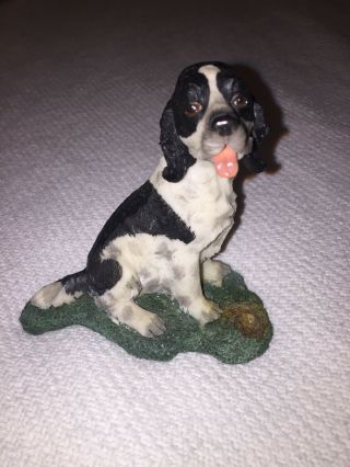 Springer Spaniel Brittany Dog Resin Figurine Sculpture Cute