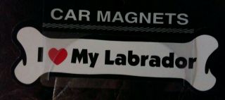Dog Bone Magnet: I Love My Labrador Retriever | For Cars,  Refrigerators,  More
