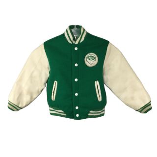 Vtg York Jets Nfl Letterman Jacket Coat Sears Roebuck Boys Sz 8 Child Ny