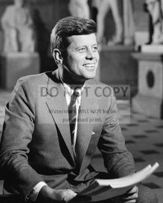 Senator John F.  Kennedy Seated In The U.  S.  Capitol Rotunda - 8x10 Photo (cc412)