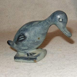 Pair Vintage VIRGINIA Metalcrafters Cast Iron Baby DUCK Signed 1950 Naughty 3