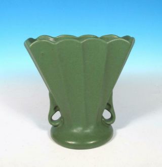 Zanesville Stoneware Arts & Crafts Matte Green 1920s Mission Pottery 198 Vase