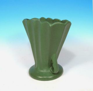 Zanesville Stoneware Arts & Crafts Matte Green 1920s Mission Pottery 198 Vase 2
