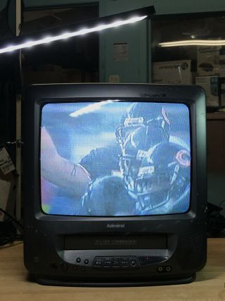 Admiral Goj - 12312 13 " Tv Vcr Combo Vintage Gaming Retro Vhs Player Av