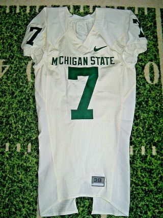 Vtg Nike Michigan State Spartans Team Issued For Game Use Football Jersey Sewn
