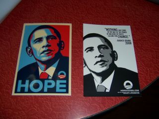 Obama Hope Shepard Fairey Campaign Sticker Print Art 2008