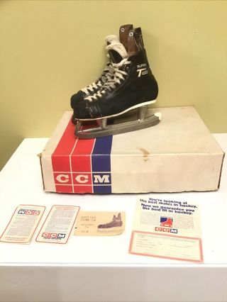Vintage Ccm Tacks Skates Sz 7 1/2 C Prolite Rail Hockey W/ Box