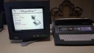 Vintage Brother Wp - 7700 Cj Word Processor W/ Ct - 1450 Monitor Nos