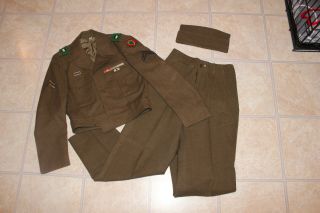 Vtg Korean War Us Army M1950 Service Uniform W/ Ike Jacket 21st Infantry Pins