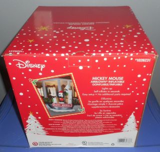 LQQK MICKEY MOUSE [ HAPPY HOLIDAYS ] AIRBLOWN INFLATABLE 7 FT.  TALL NIB 3