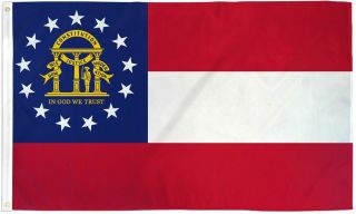 3x5 Georgia Flag Polyester State Banner 3 