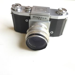 Vintage Praktica Fx 35mm Camera With Carl Zeiss Jena Tessar Lens 404