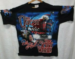 Vintage 90s Dale Earnhardt The Quest The Spirit Within All Over Print T - Shirt Xl