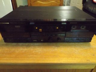 Vintage Pioneer Ct - W600r Auto Reverse Dual Tape Cassette Deck Player Japan Dolby