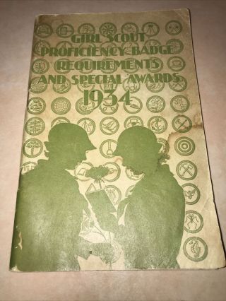 Vintage Girl Scout - 1934 Proficiency Badge Requirements & Special Awards