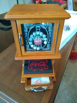 Coca Cola Coke Nostalgia Wall Phone Vintage Look Wood Nib Box Damage