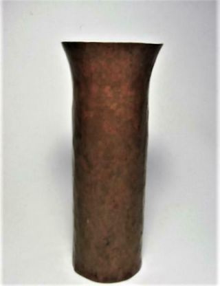 Antique Marked Imperial Russian Arts And Crafts Hand Hammered Copper Vase