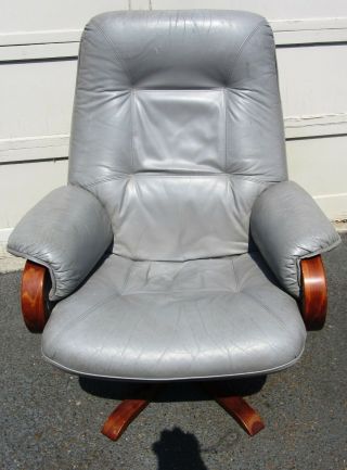 Cool Vintage Kebe Mid Century Danish Modern Reclining Lounge Chair Leather Mcm