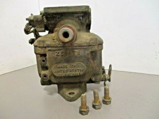 Vintage Zenith Single Barrel Draft Carburetor 7b4720 9538a