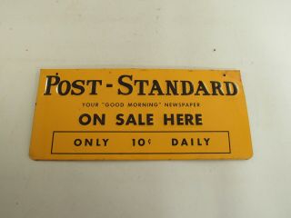 Vintage Post - Standard Newspaper Dealers Tin Metal Sign Scioto Signs Kenton