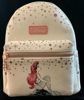 Loungefly Disney Princess Ariel Little Mermaid Rose Gold Mini Backpack