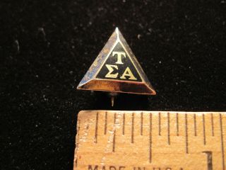 Vintage Tau Sigma Alpha fraternity/sorority/fraternal pin - gold filled 3