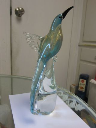 Vintage Murano Art Glass 14.  5 " Tall Formia Bird