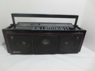 Vintage Hitachi Trk - 7620hc Boombox Cassette With Subwoofer All