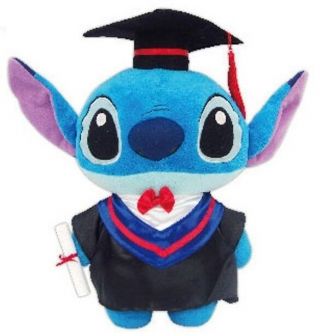 14 " Disney Lilo & Stitch Graduation Stuffed Plush Doll Toy Grad Gift