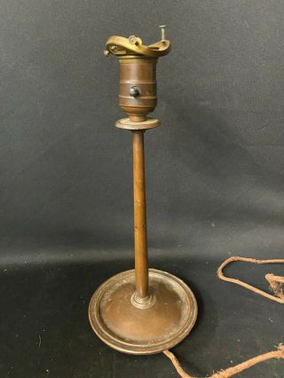 Vintage Copper Arts And Craft Style Lamp By Aurora Decorative Arts League