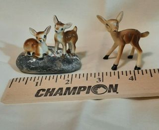 Vintage Miniature Deer In Bone China And Plastic