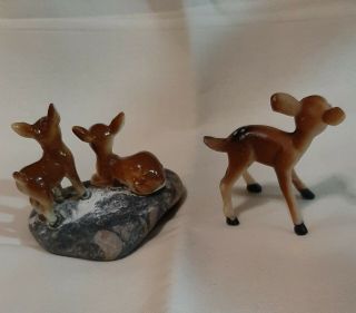 Vintage Miniature Deer in Bone China and Plastic 2